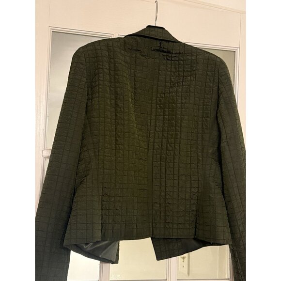 Giorgio Armani Le Collezioni women’s quilted green jacket Sz 10 made in italy - Picture 10 of 10